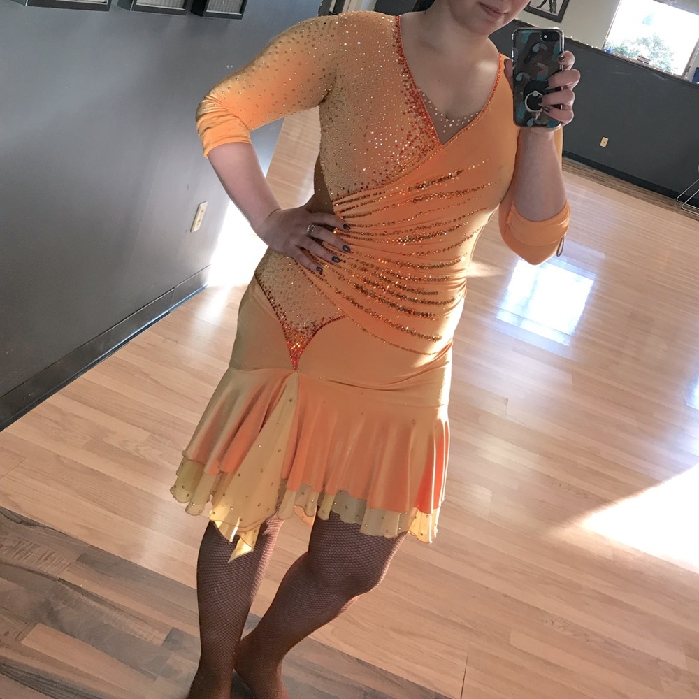 Orange Latin/Rhythm Dress